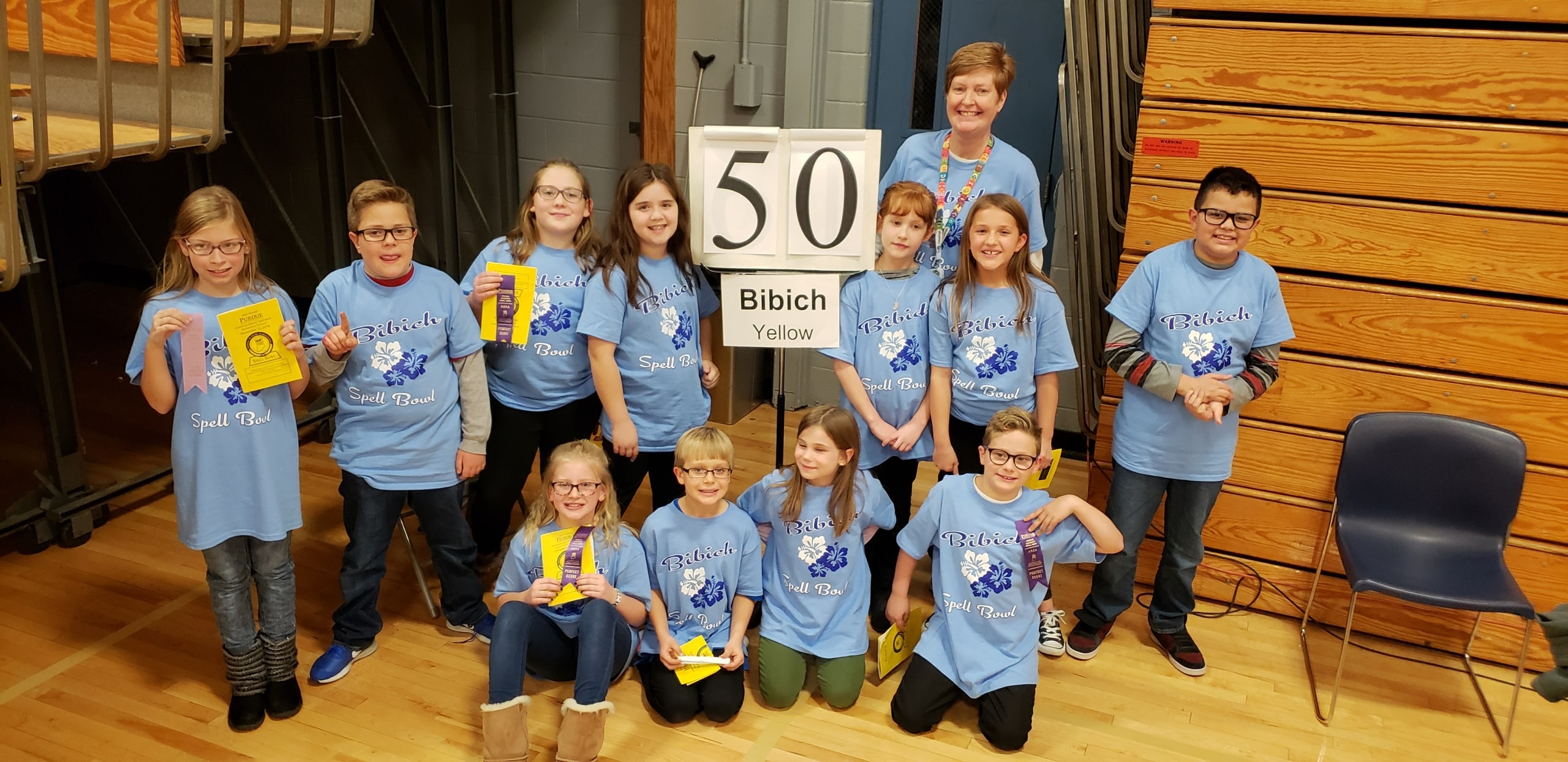 Bibich students participate in Spell Bowl.