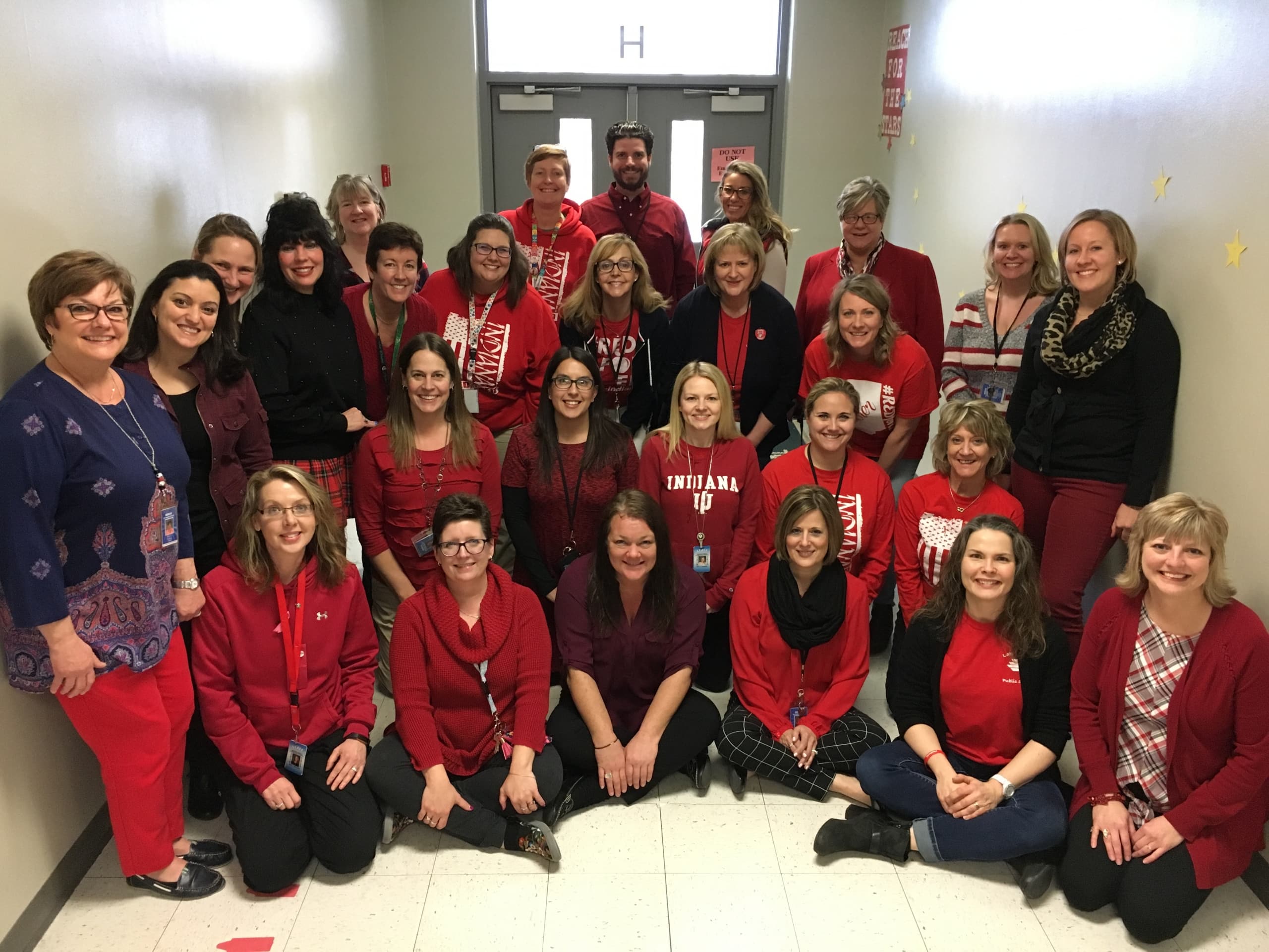 Bibich staff members wear "Red for Ed" to share their support for public education.