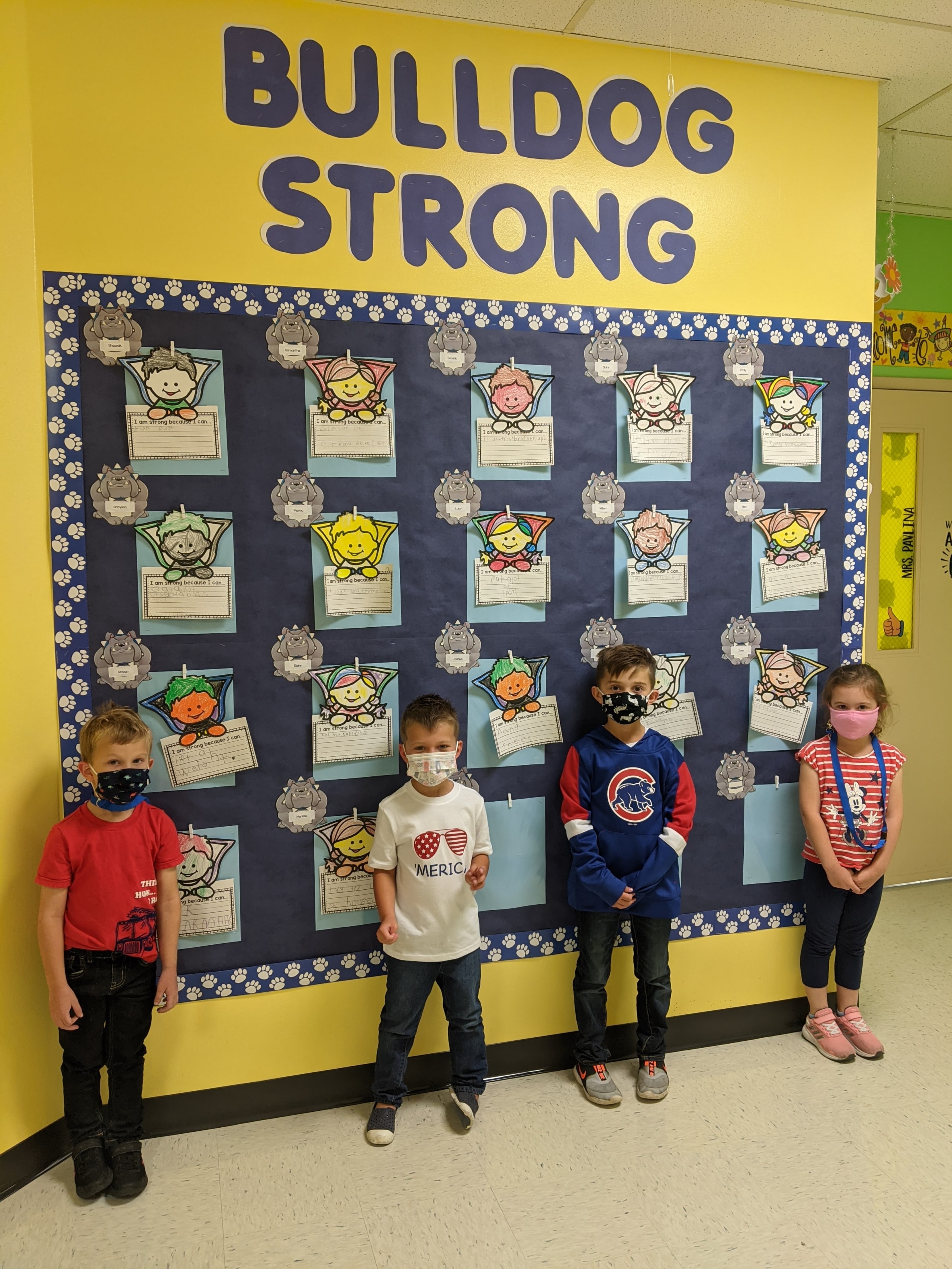 Bibich students wear red, white and blue to observe Patriot Day on September 11th.